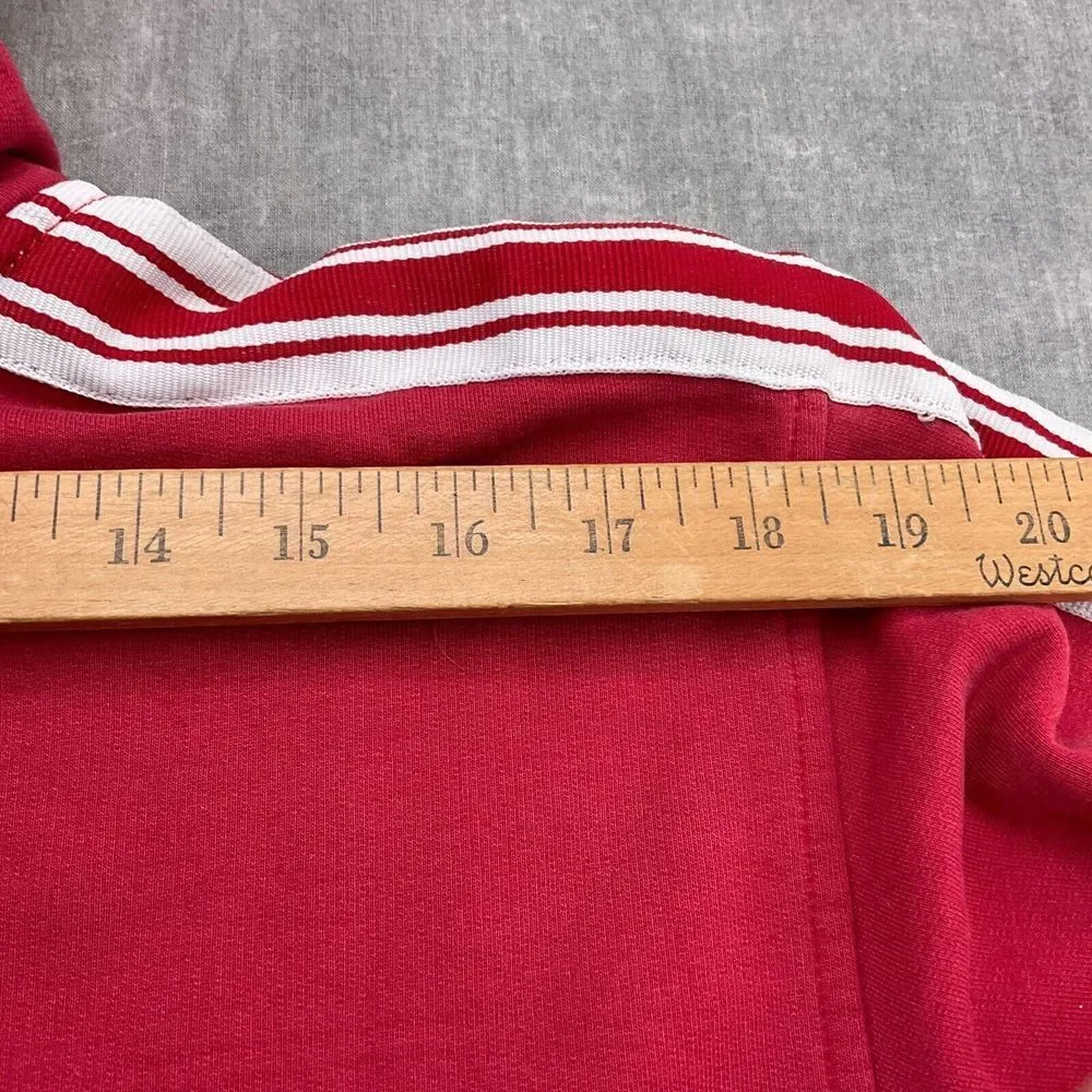 Jordan Hoodie Men‎ Large Red White Stitched Twill Stripe Pullover Basketball
